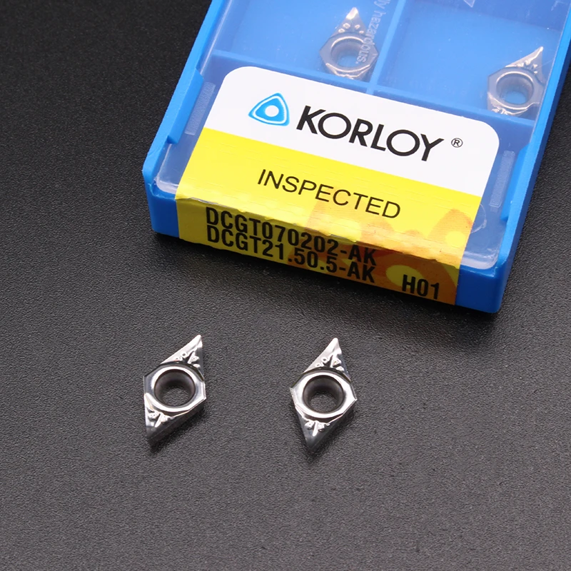 DCGT070202 DCGT070204 DCGT070208 AK H01อลูมิเนียมใบมีดคัตเตอร์ใส่เครื่องมือตัดเครื่องมือกลึง CNC เครื่องมือ AL + TIN ไม้