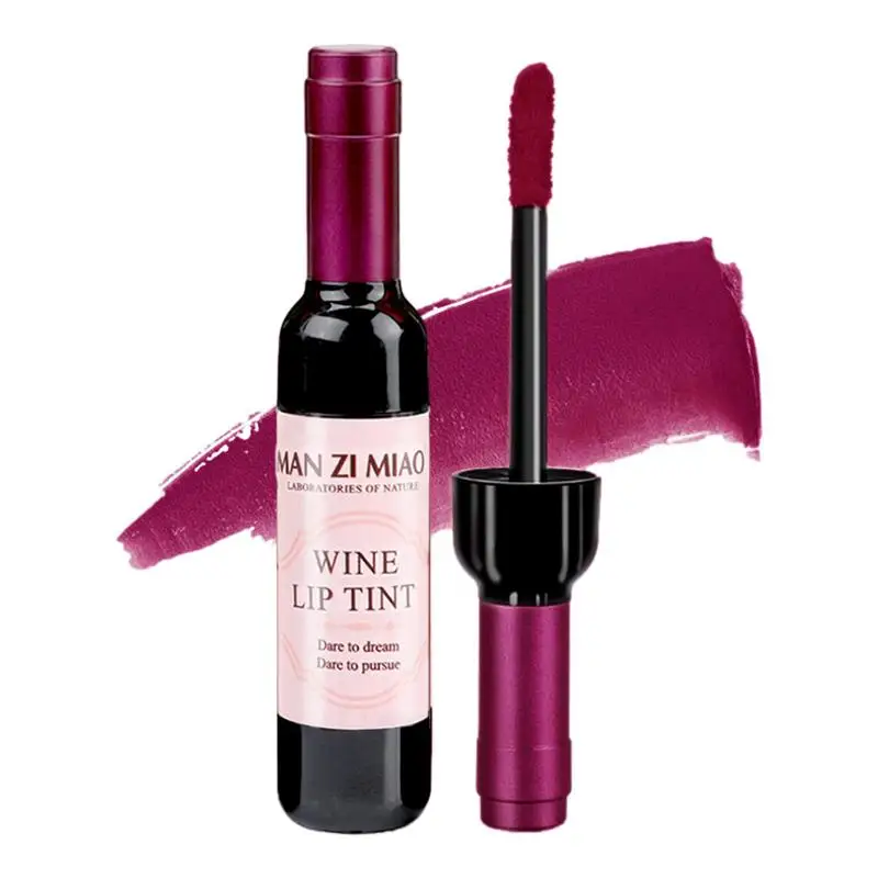 Wine Bottle Lip Stains Kit Wine Bottle Lip Gloss Set 6 Colors Wine Lip Stain Mini Matte Wine Bottles Lip Sticks Tint - Image 3