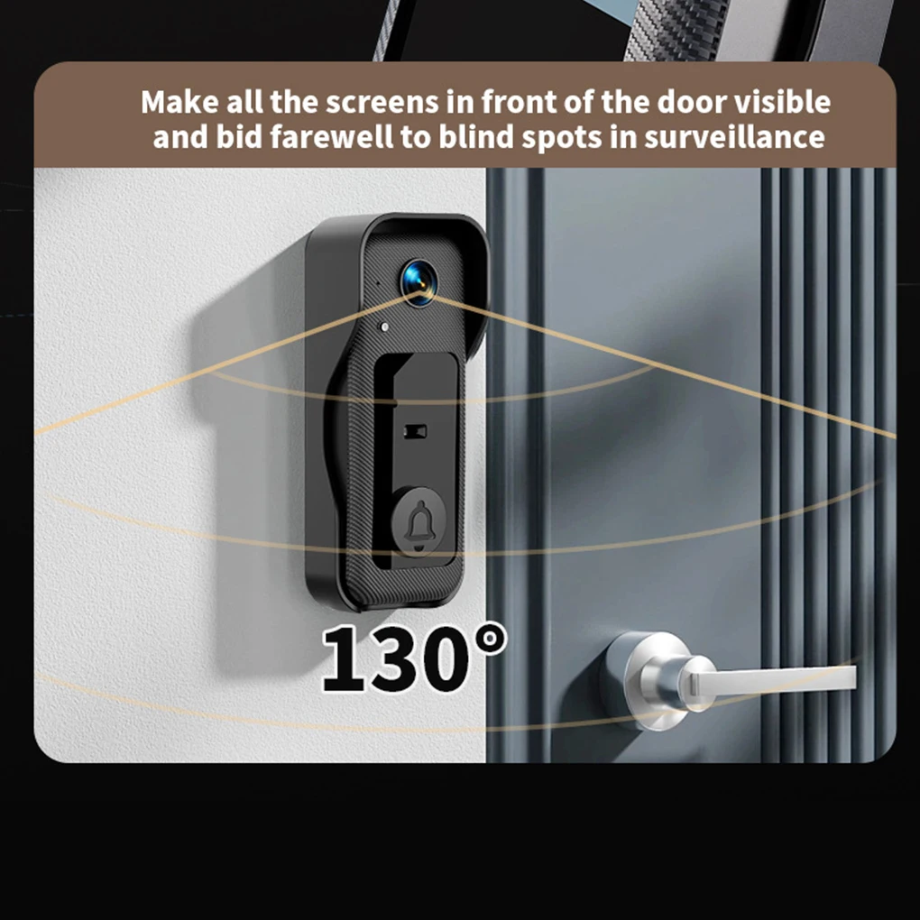 4.3 ''جرس باب يتضمن شاشة عرض فيديو 2.4G 130 °   باب كاميرا الأمن وشاشة الاتصال الداخلي جرس الباب الأشعة تحت الحمراء للرؤية الليلية أجراس الباب اللاسلكية سلامة المنزل