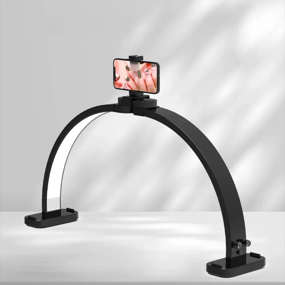 NEW 45W Half Moon Nail Table Lamp 78cm Foldable LED Crescent Manicure Desktop Light Arch Beauty Salon Fill Lighting