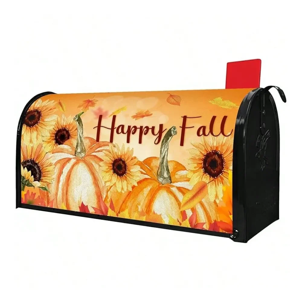 

Fall Yall Pumpkin Maple Leaf Magnetic Mailbox Cover Standard Size 18 X 21 Thanksgiving Harvest Autumn Letter Box Covers Decor O