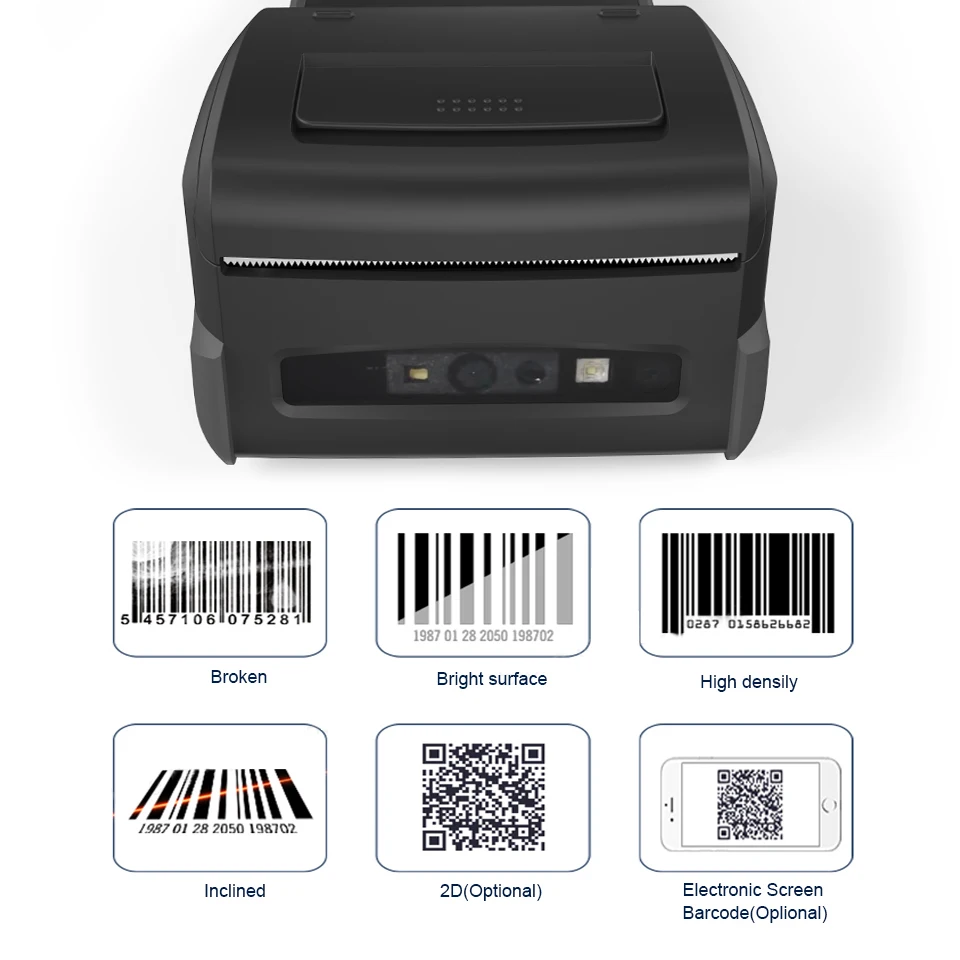 CHWEIDA Android Handheld POS Terminal Thermal Label and Self-adhesive Printer QR Code Reader Rugged PDA RS60