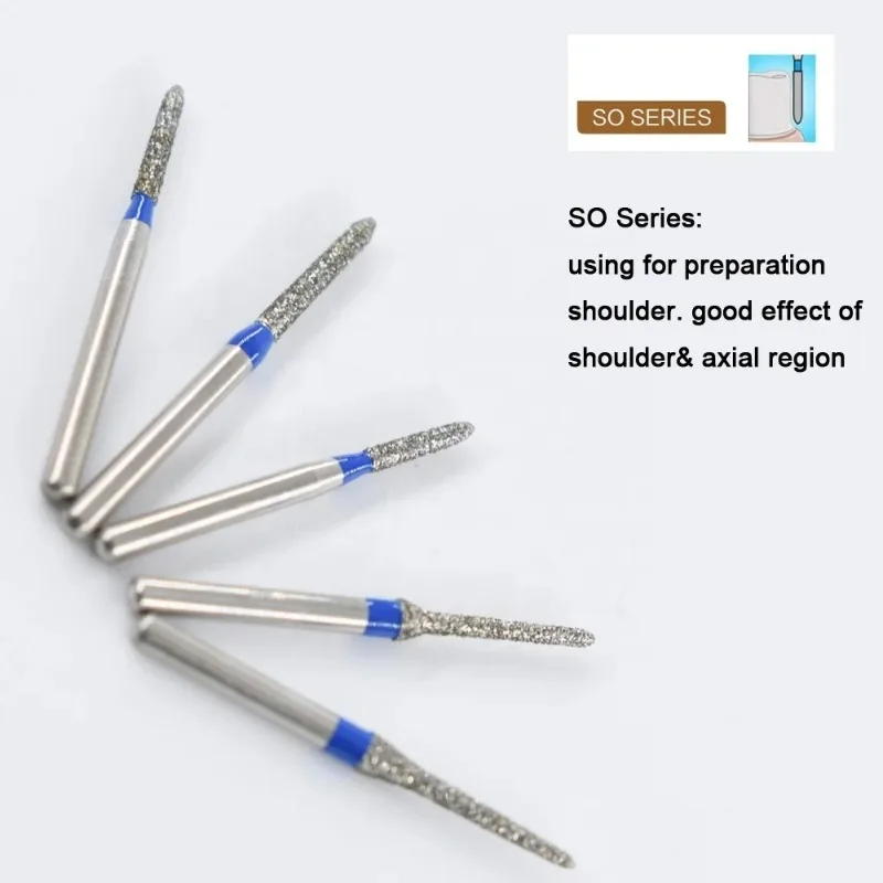Dental Bur 50pcs Diamond-Coated Grinding Needles High-Speed Handpiece for Tooth Polishing Wear-Resistant EX TF TC ER TR Series