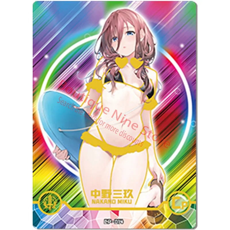 Anime Character Girl Party CP Rare Flash Card Miki Pxar Lamy Lumine Chika Rem Bronzing Collection Flash Card Toy Gift