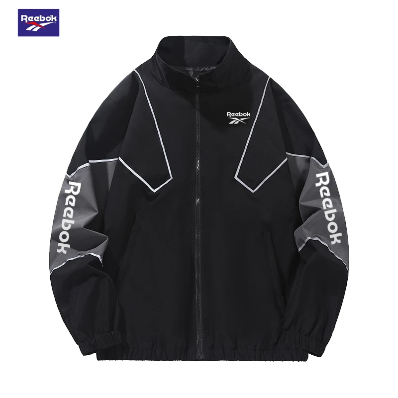 Chaqueta Reebok para Hombre con Bloques de Color, Ligera y Casual, Perfecta para Viajar, Resistente al Viento y Duradera, Hecha de Tela de Alta Calidad