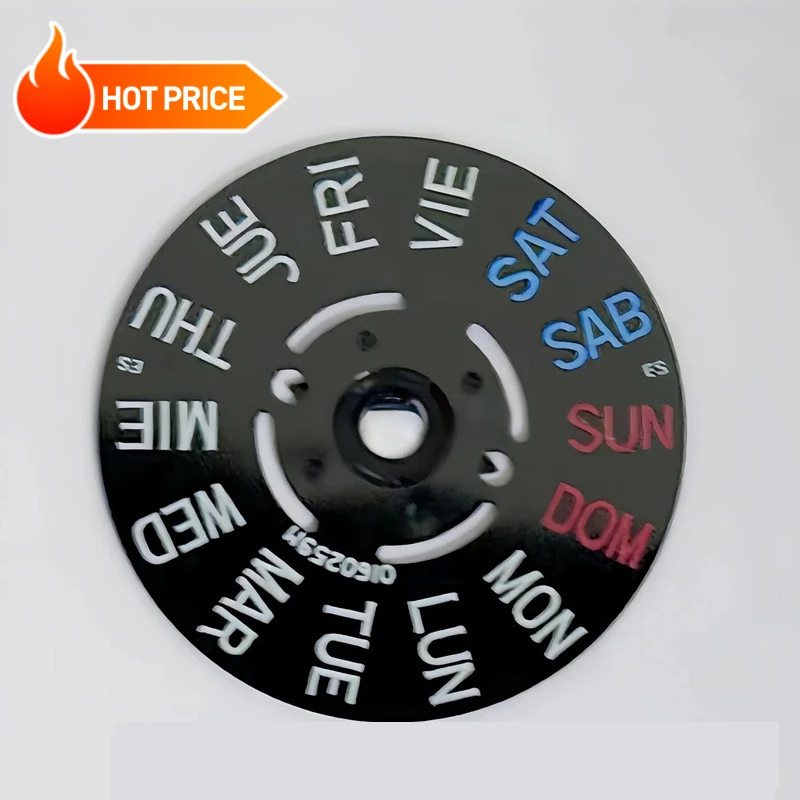 3/3,8 Position Uhrwerk Ersatz Ersatzteile Kalender Datum Tag Rad Disc für NH35 NH36 NH37 Zubehör