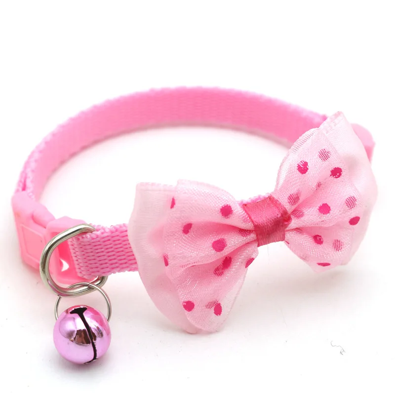 Pet Bow Collar Cat Bell Collar Korean Pet Collar Cat Bow Headband Collar, Suitable For Cats And Cat Collars Dogs Cat Supplies