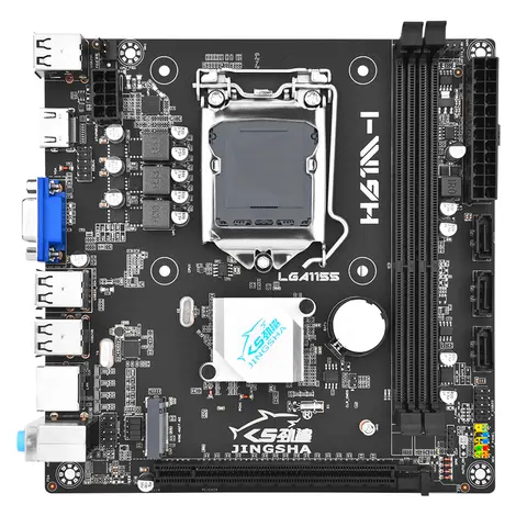 H61M-I Motherboard Computer Main Board Desktop ITX Mini Computer Small Board DDR3 Memory with M.2 Interface Support LGA1155 CPU