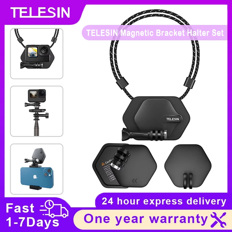 

TELESIN Magnetic Action Camera Quick Release Bracket Gopro Accessories Release Bracket for GoPro Hero Insta 360 DJI Mobile Phone