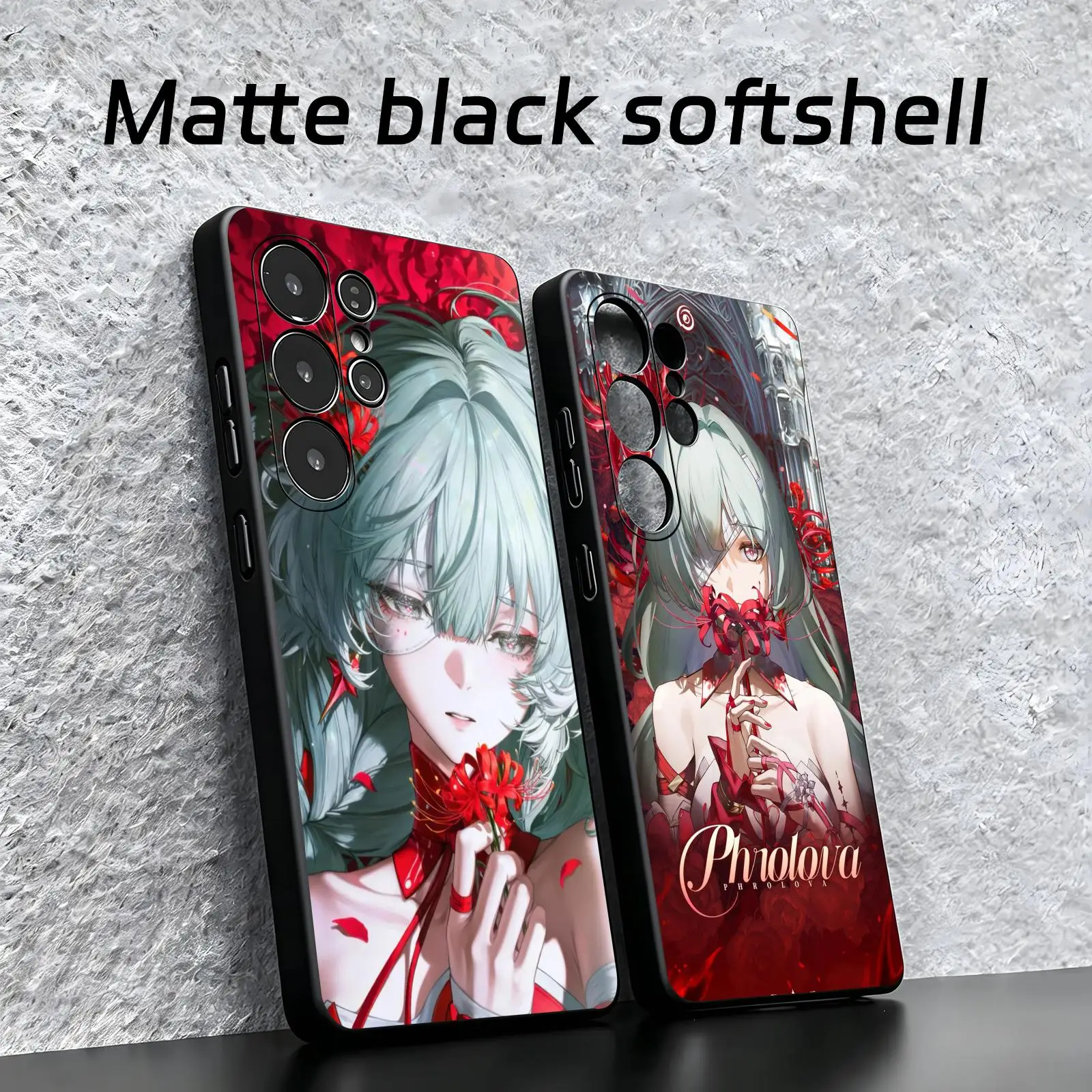 Wuthering Waves PHROLOVA  Phone Case For Samsung S26 S25 S24 S23 S22 S21 S20 Ultra Note20 Soft black Shockproof Cover