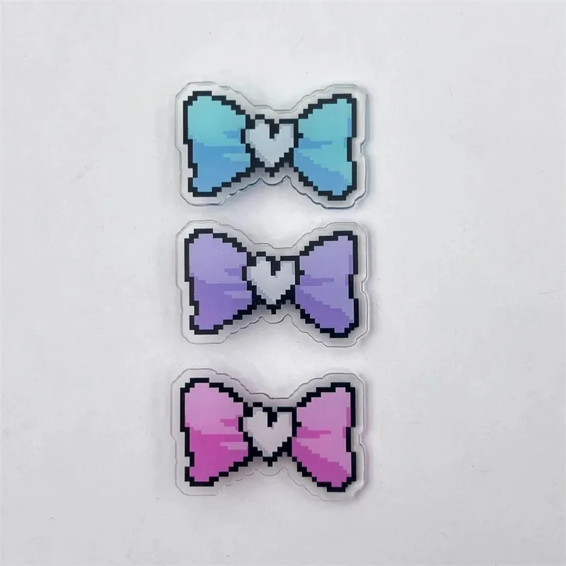 Game NEEDY GIRL OVERDOSE KAnge Ame Rain Cosplay Hairpins Colorful Bowtie Acrylic Hairclips Jewelry 3Pcs/Set Headwear Accessories