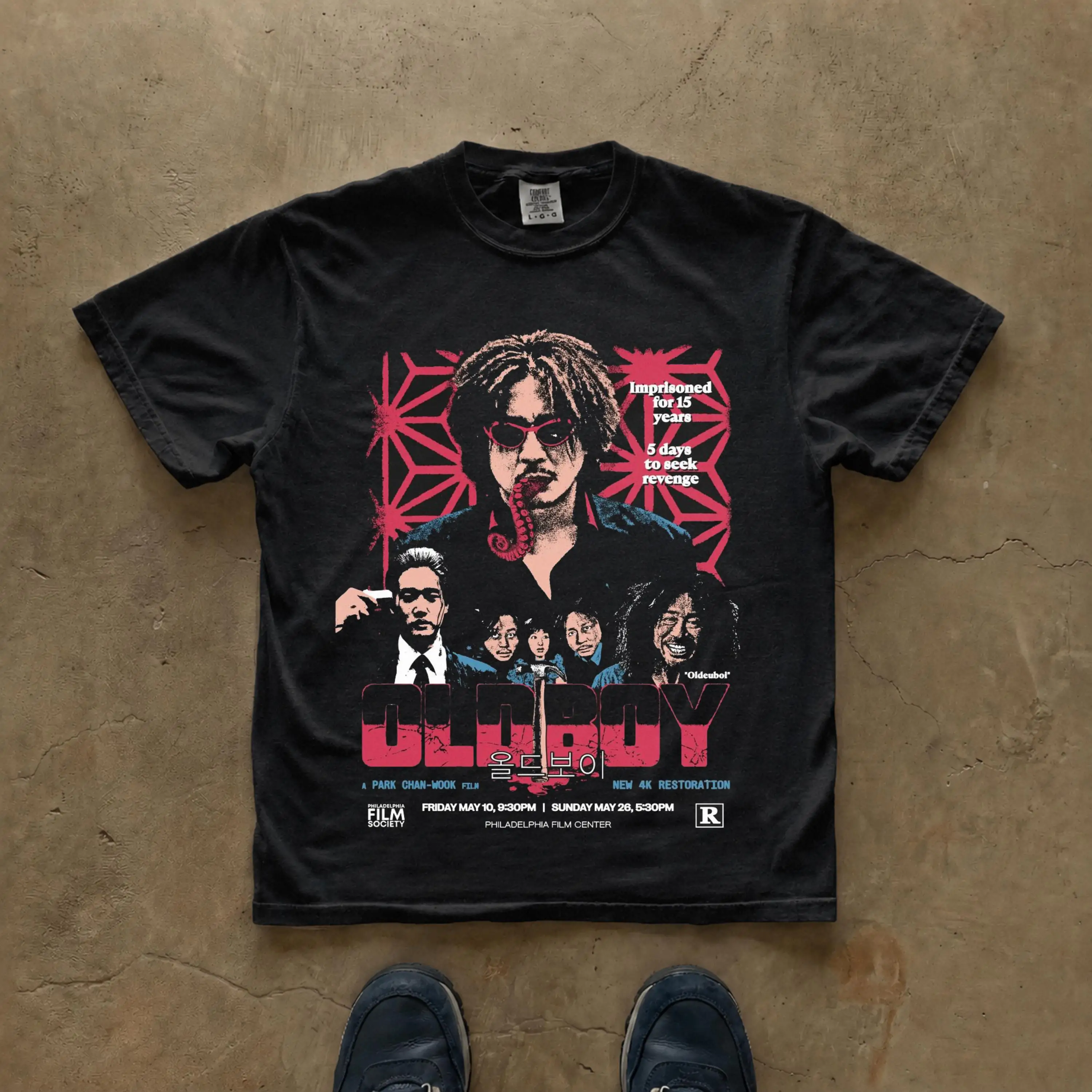 Oldboy Movie Shirt, Korean Thriller Graphic Tee, Park Chan-wook Film T-Shirt, Vintage Distressed Cinema Tee, Cult Movie Shirt