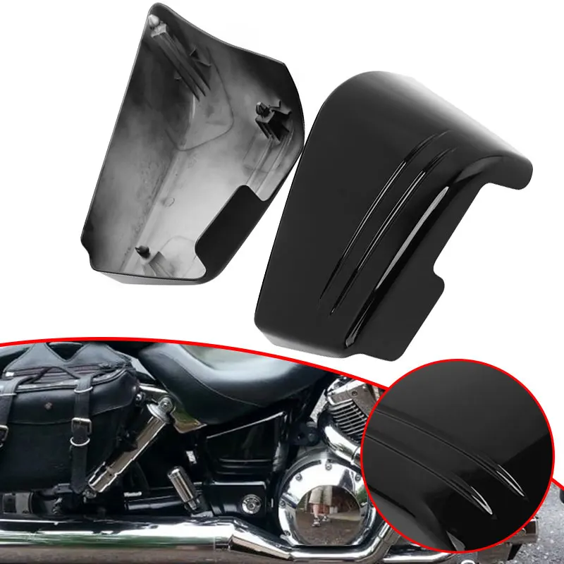 

2PCS Motorcycle Side Fairing Battery Cover Black Guard Protector Covers For Honda VTX 1800 C/Custom Models 2002-2004 2006-2008