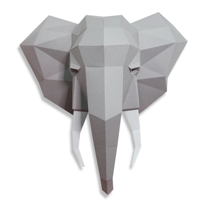 Creativity Elephant Animal Paper Model Wall Decor 3D DIY Papercraft Home Decoration Hand Made Origami Paper Craft Adult Toys