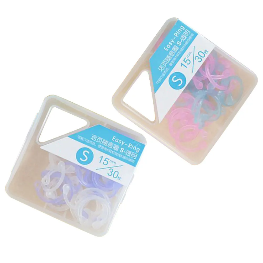 

60Pcs Reliable Plastic Binder Rings Smooth Edge Design for Loose Leaf Notebooks Planners School Office Home Use Book Rings Paper