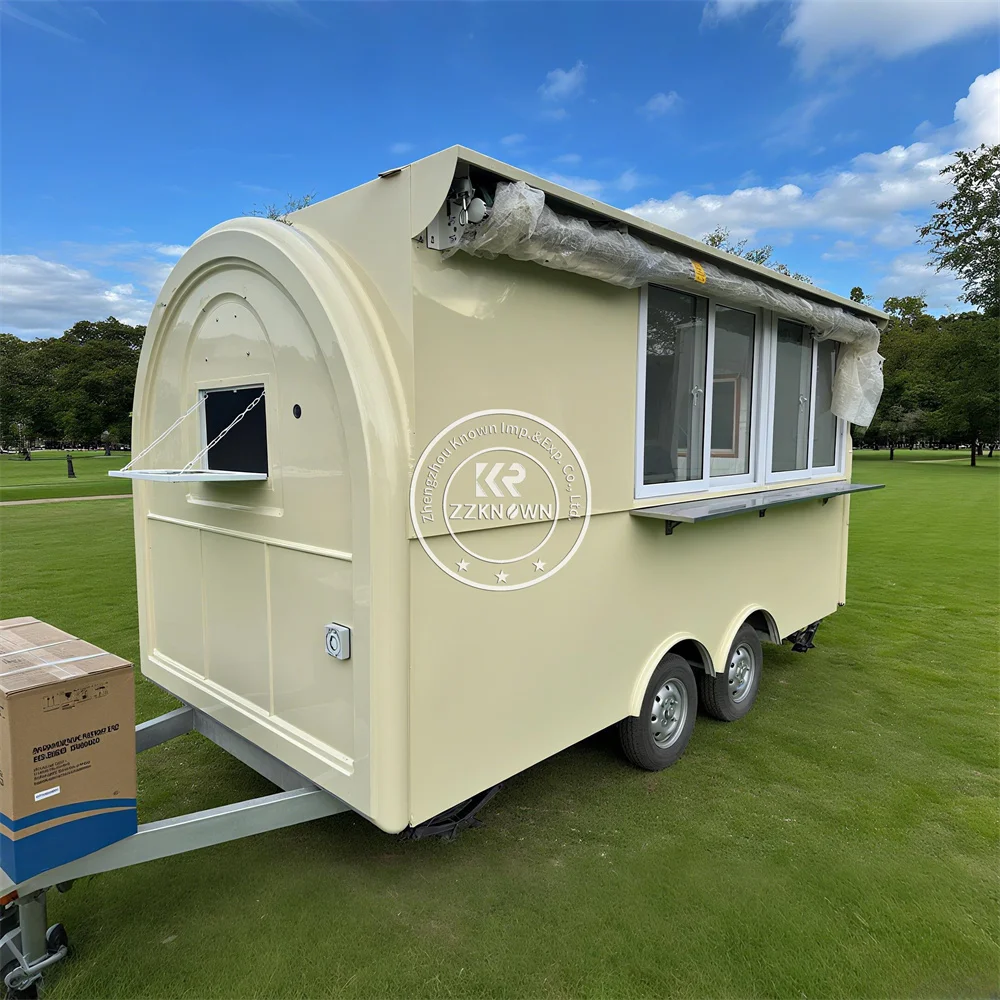 Fast Food Cart Mobile Kitchen Pizza Shawarma Salad Burger Cart Hot Dog Ice Cream Cart Street Fast Food Trailer For Sale - Image 2
