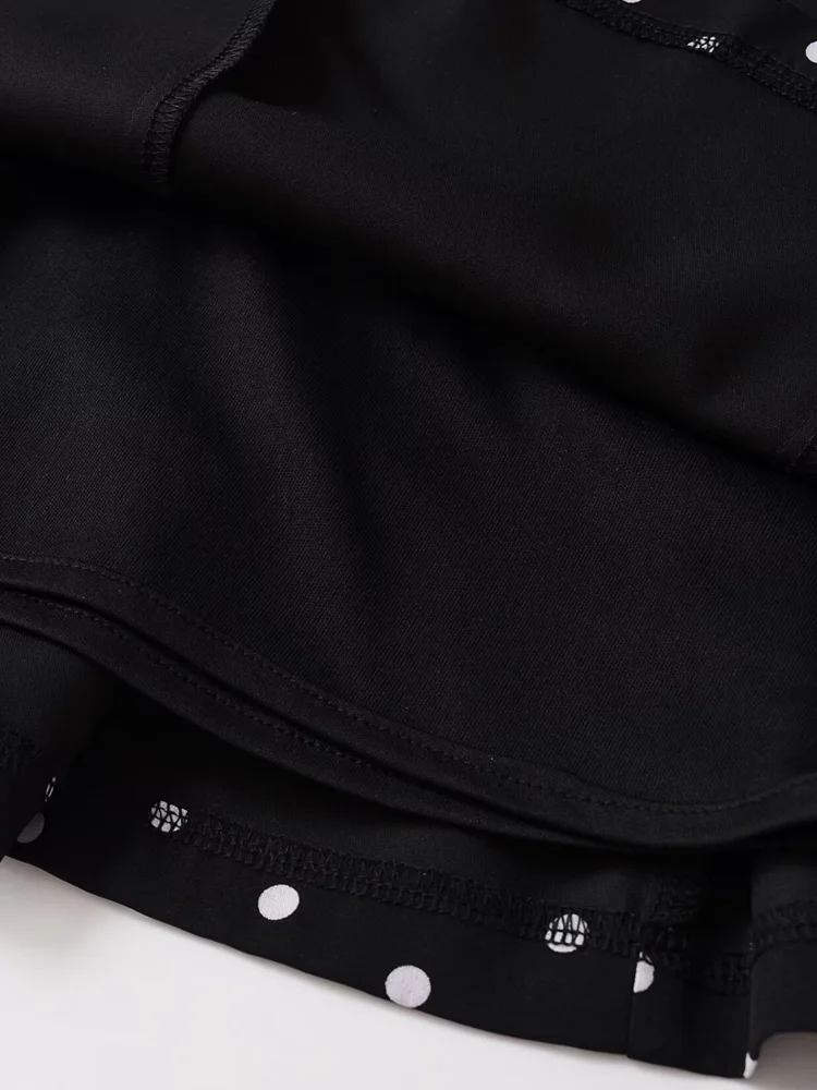 فستان نسائي قصير برقبة رسن منقط بتفاصيل فيونكة بدون ظهر فساتين حفلات صيفية غير رسمية