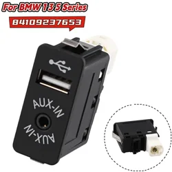 Car USB AUX Input Socket For BMW 1 3 5 Series E60 E61 E81 E87 E90 E91 84109237653 USB AUX In Socket Port Plug