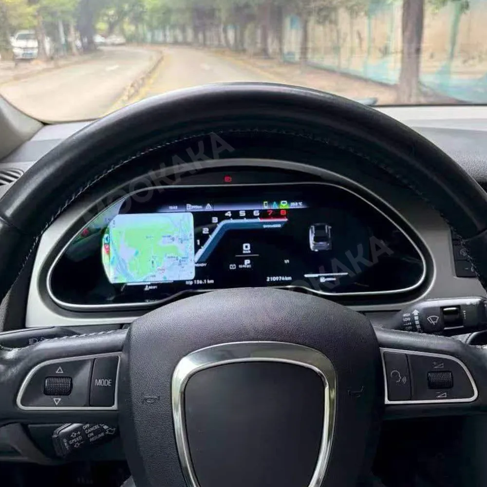 For Audi Q7 2005-2015 Car LCD Dashboard Digital Cluster Virtual Cockpit Instrument Speedometer Multifunctional