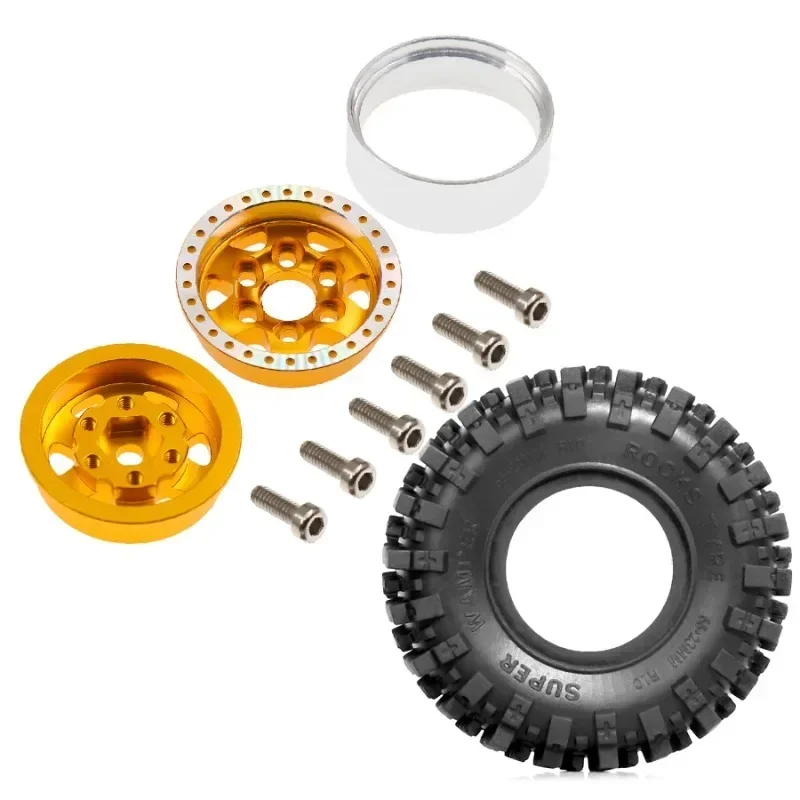 

4pcs Crawler Tires Wheel Lightweight Design 1/24 RC Crawler Tires for Axial SCX24 FMS