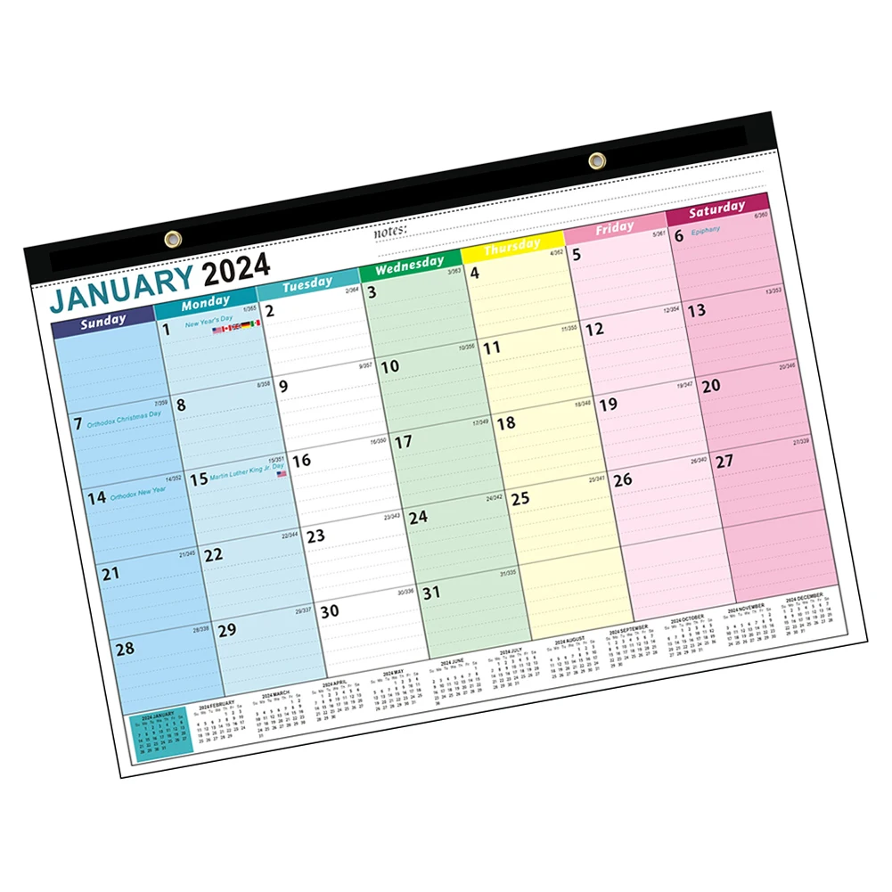 2024-2025 Desk Calendar Desktop Planning Calendar Jan 2024 - Jun 2025 To-do List & Notes Ruled Block for Planning Or Organizing