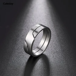 Stainless Steel Ring for Men Women Couple Casual Finger Rings Fashion Simple Jewelry Engagement Anniversary Gift 2024 New