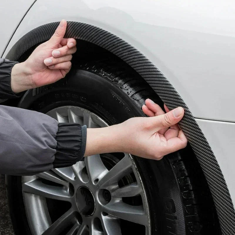 Dekorative Lippen aus Kohlefaser für Radbögen, Auto-Karosserie-Styling, Radlaufverkleidungen, schwarzer Kunststoff im Carbonfaser-Look – Detail 3