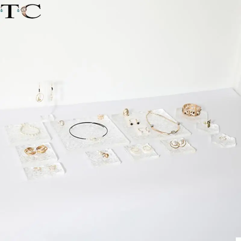 

Water Ripple Acrylic Display Box Jewelry Counter Window Jewelry Display Tray Ring Pendant Necklace Bracelet Photo Props