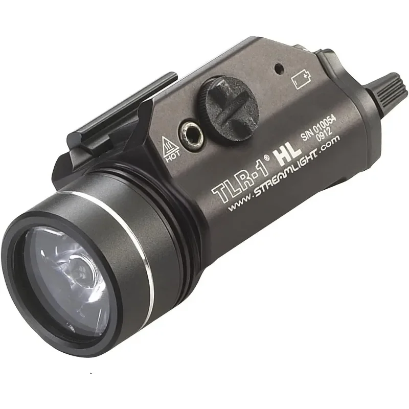 Streamlight 69260 TLR-1 HL 1000-Lumen senjata lampu dengan rel menemukan kunci dan baterai Lithium, kotak, HITAM