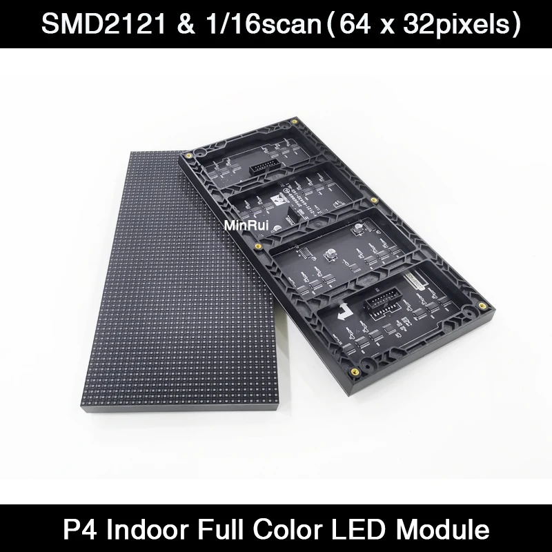 P4 Indoor RGB LED Display Screen 256x128mm SMD2121 Video Wall Full Color HD LED Display Panel 64x32Pixels