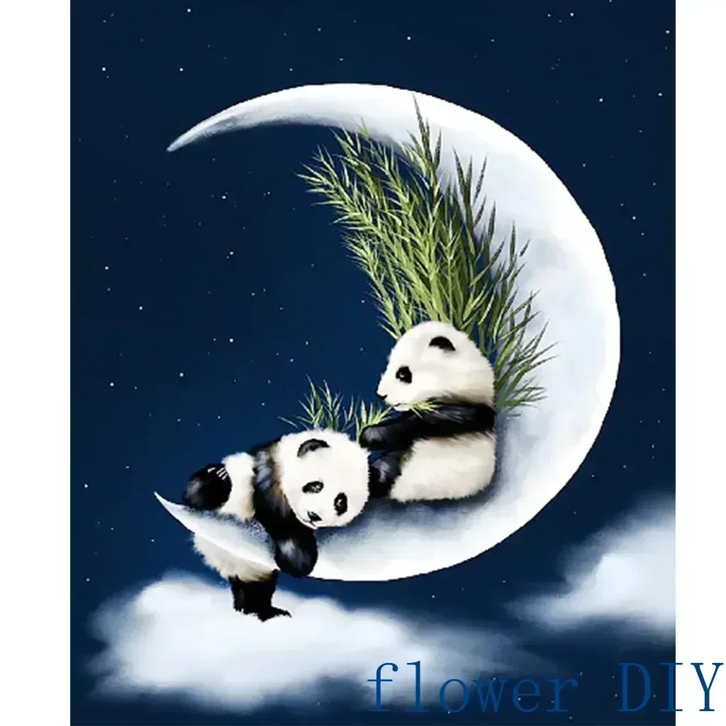 

Flower3509-289-Cartoon цифровая масляная живопись Moon Night Scene, наполнение, подходит для взрослых, ручная роспись, костюм ручной работы 5