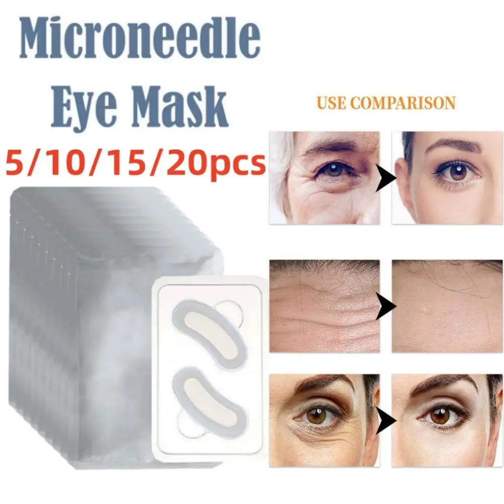 

5/10/15/20pcs Nano Soluble Microneedle Eyemask Hyaluronic Acid Improve Fine Lines Black Circles Microcrystalline Eyepatch