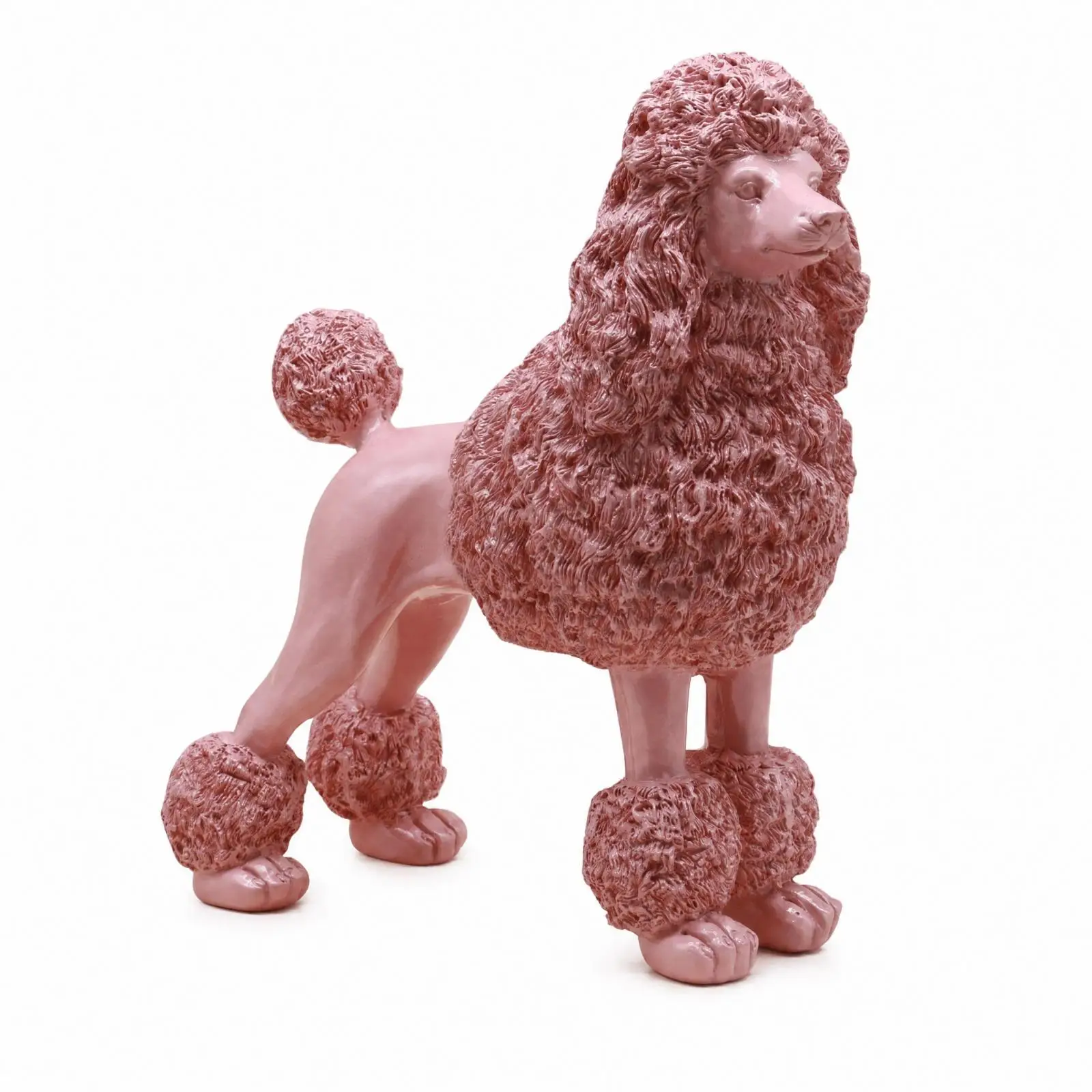 Standing Poodle Sculpture Sculpted Poodle Figurine Charming for Office, Entryway