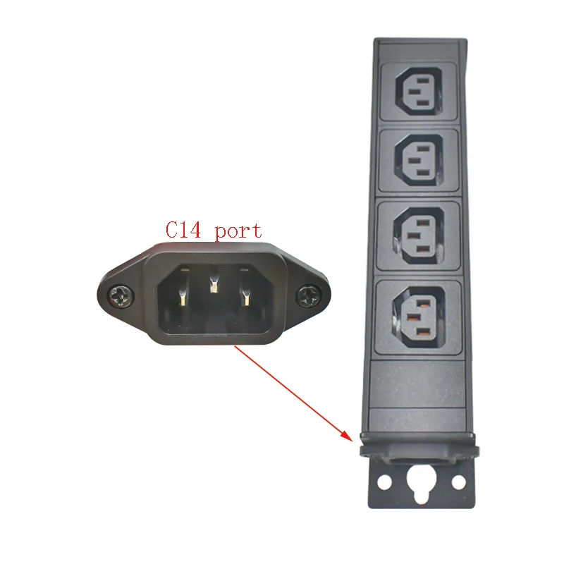 Aluminum alloy shell high-power C13 socket 1-11AC, with C14 port