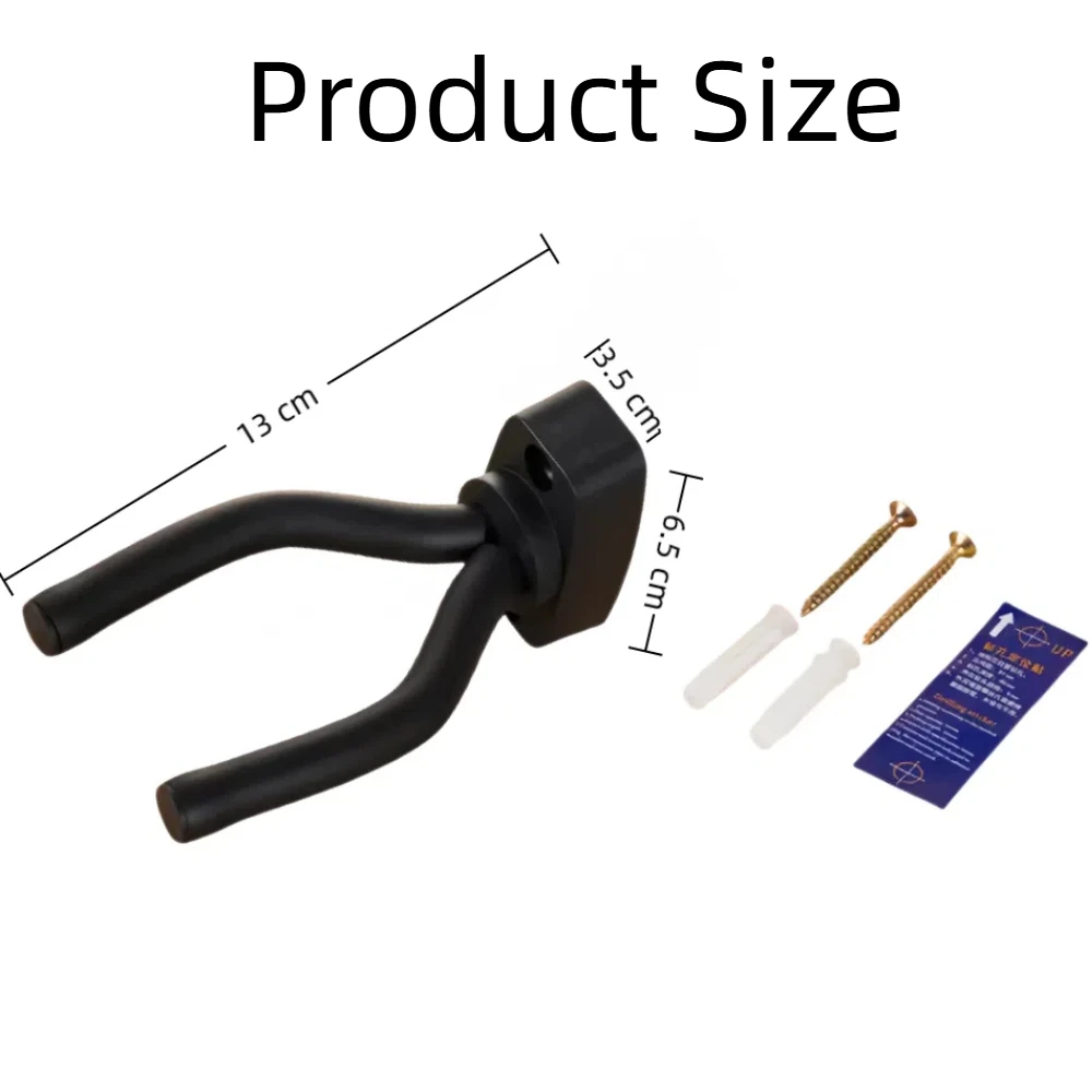 Immagine 3: 2/4 pezzi versatile gancio per chitarra con viti supporto per montaggio a parete supporto per gancio staffa per rack accessori per chitarra display basso ukulele