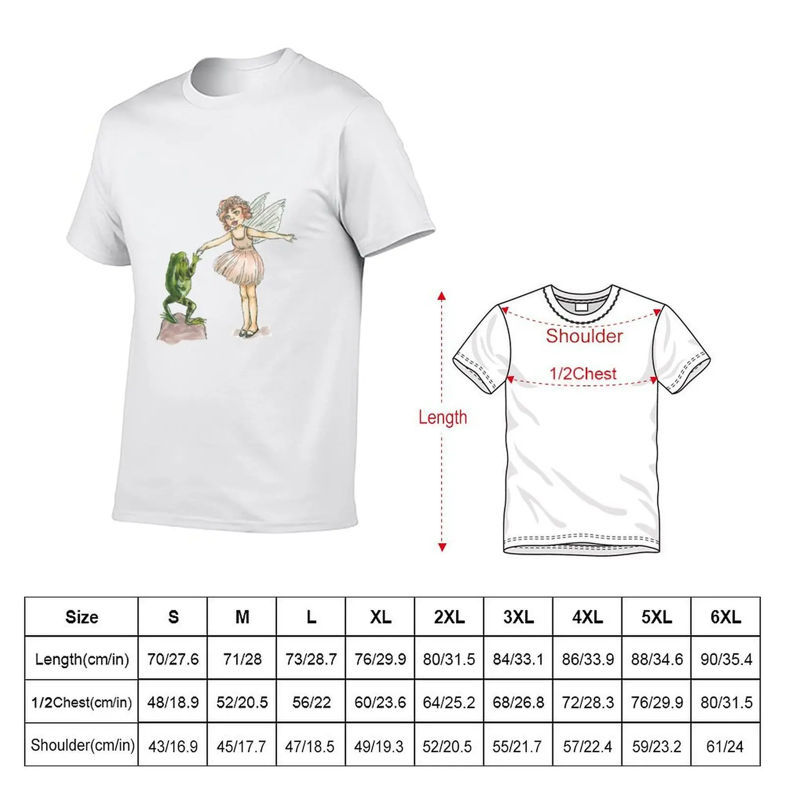 Fairy Meets a Frog T-Shirt t shirts for man cotton soft man t shirt luxury T-Shirt