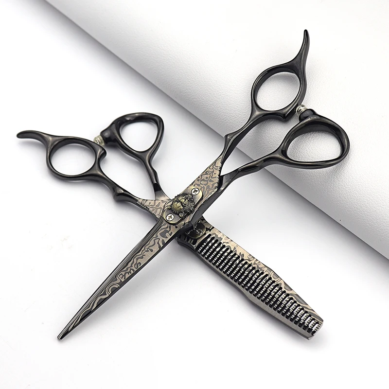 6-inch Hairdressing Scissors Sets-Suitable for barber Thinning and Styling Hair-for Men and Women f, Point Cuts, and Flat Cuts