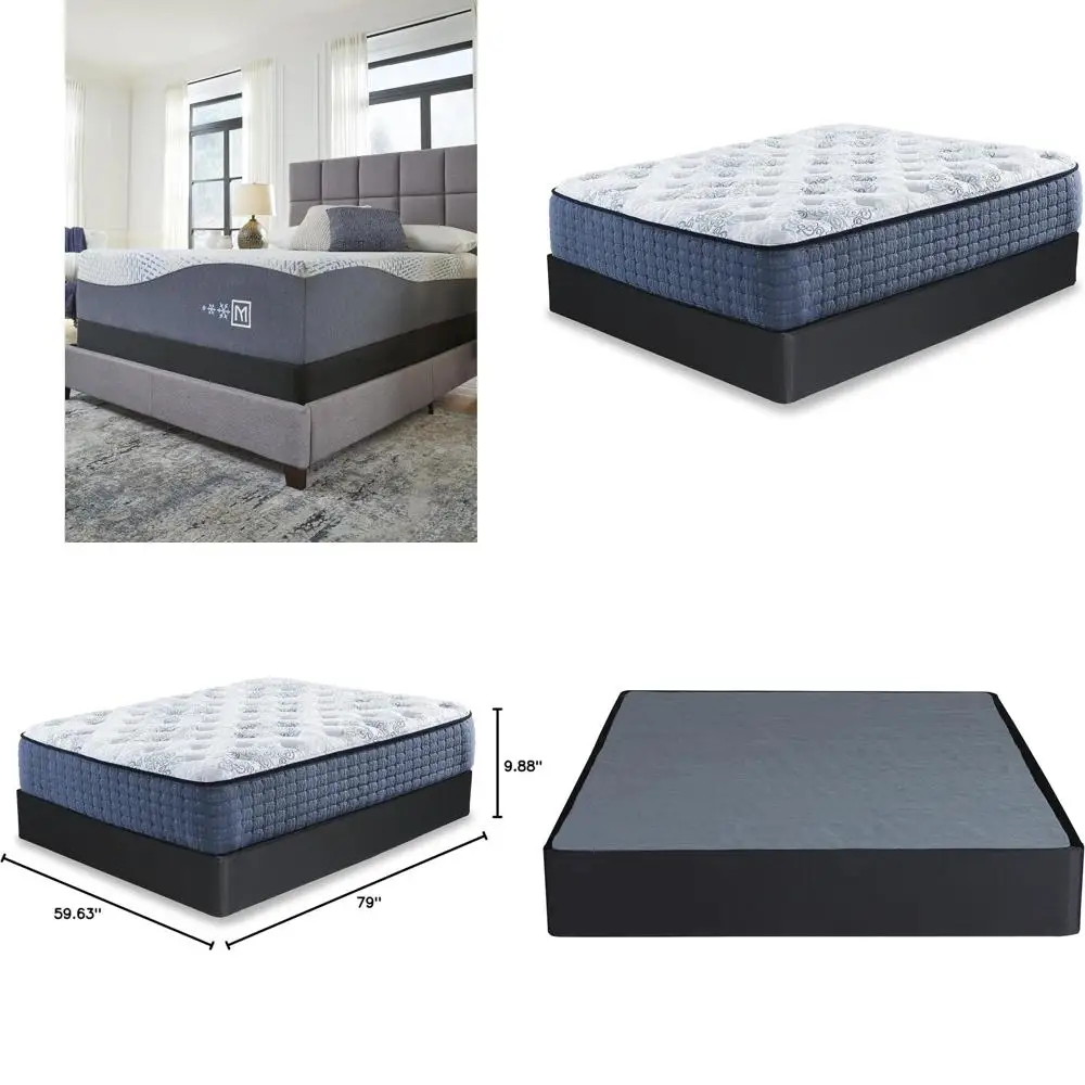 

Матрас пружинный Queen Size (10 шт.) в коробке с металлическим основанием, простая сборка, съемный чехол из черной ткани