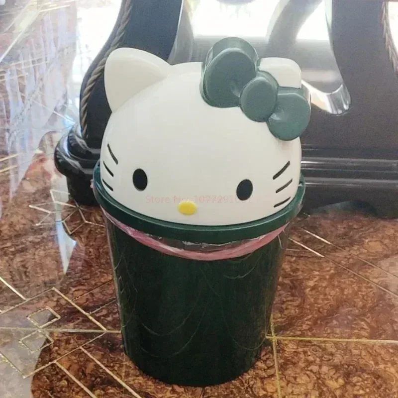 New Sanrio Hello Kitty Dustbin Trash Can Rubbish Bin Garbage Binsanrio Kawaii Trash Paper Basket Can Living Room Bedroom