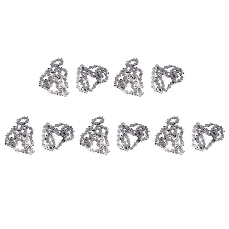 ABGG-10Pcs 8 Inch Mini Chainsaw Chain Replacement Guide Saw Chain For 8 Inch,1/4Inch LP Pitch 47 Drive Links For Chainsaw