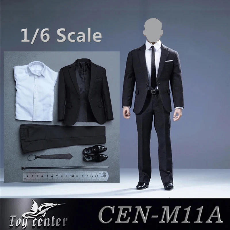 

Toy center CEN-M11 1/6 Black British Gentleman Suit Set Clothes Model Fit 12'' Male Soldier Action Figure Body Dolls