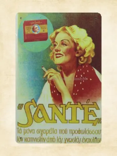 Sante cigarette european metal tin sign princess wall decals