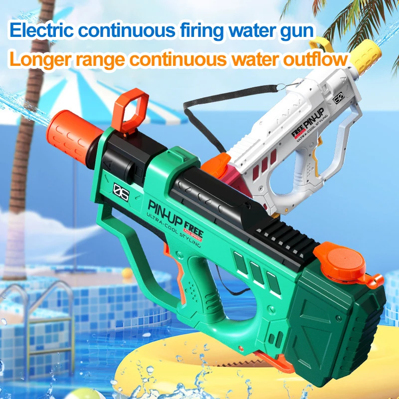 Volle Automatische Elektrische Wasser Pistole Hohe-Tech Wasser Soaker Pistolen Große Kapazität 800ML Pool Party Strand Outdoor Spielzeug für Kind Erwachsene