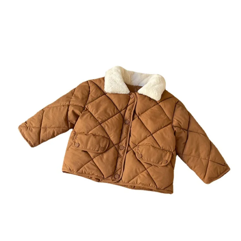 Autumn Winter Girls Coats Children Warm Cotton-padded Jacket Kids Diamond Outerwear Student Outdoor Warm Parkas Baby Clothing