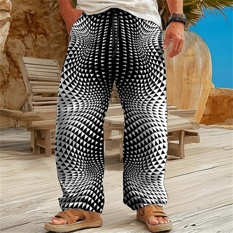 2026 Men's Spring Fall Fashionable Casual Wide-Leg Pants Trendy Hip-Hop Street Style Pants Perfect for Beach Vacations