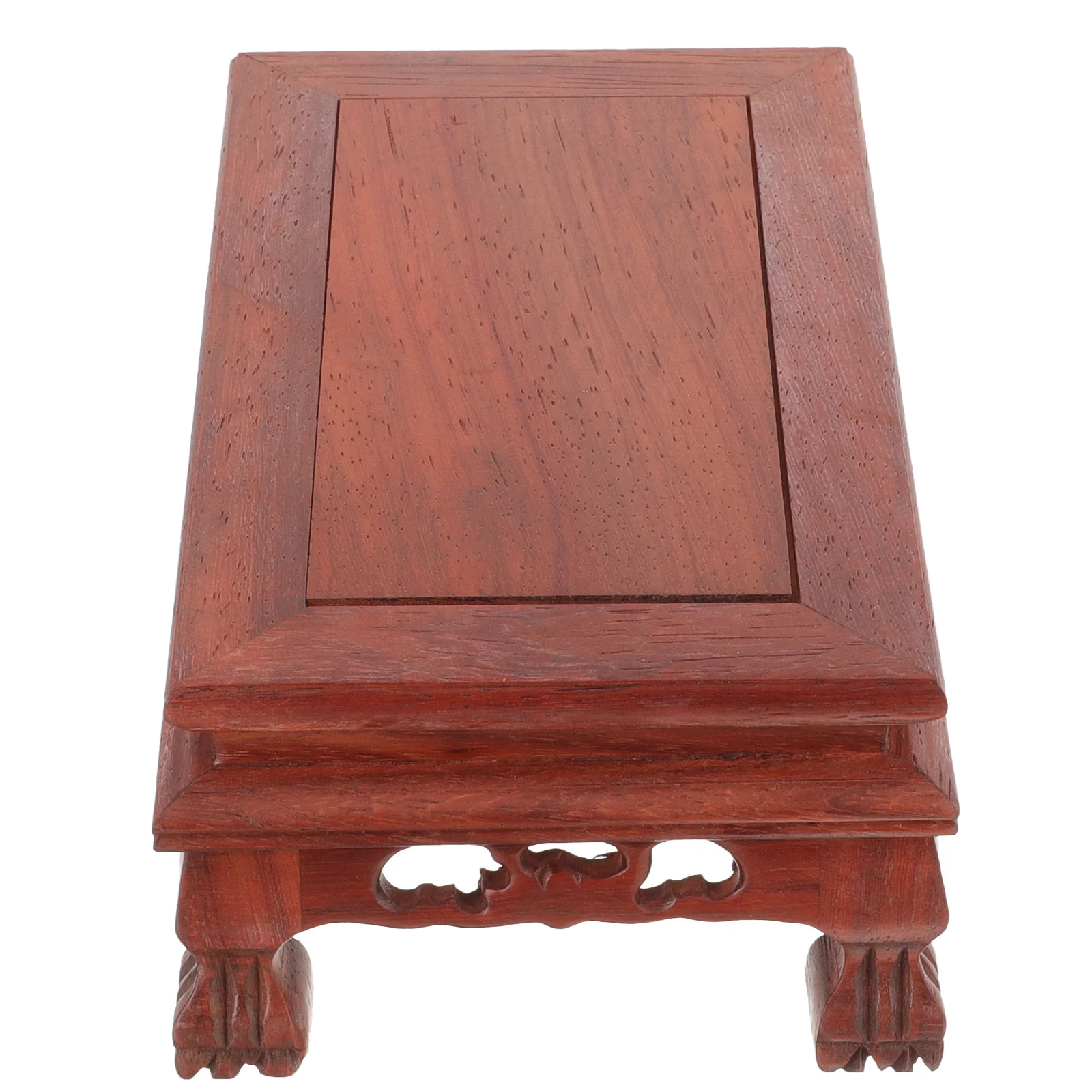 

Wood Base Buddha Statue Stand Expansion Joint Chinese Traditional Oriental Aesthetic Wood Display Stand for Crafts Antiques Vase