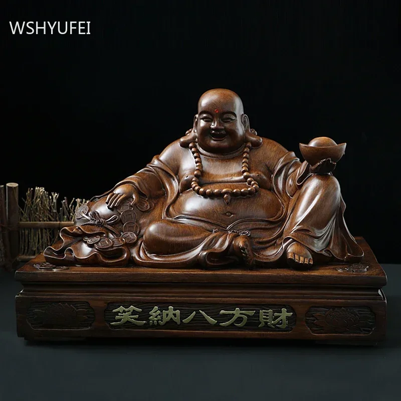 Lucky Money Resin Big-bellied Maitreya Buddha Chinese Style Fengshui Statue Home Ornaments Living Room Decoration Craft Ornament