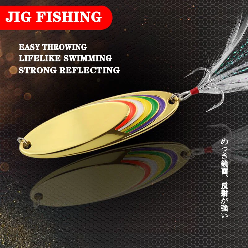 Cuchara metálica Spinner Jigging – Señuelo artificial lubina y trucha - imagen 5