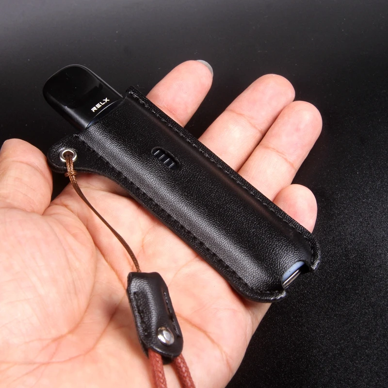 Necklace Lanyards Pendant Leather Case for Relx Phantom Device Anti-lost PU leather Protective Cover for Relx 5th Generation