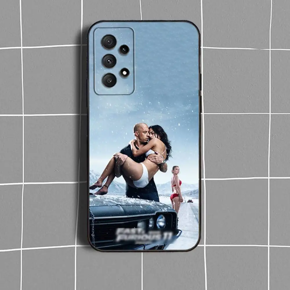 حافظة هاتف F-Fast or Furious 9 لهاتف سامسونج جالاكسي A73,31,32,72,41,53,52,71,22,5G,Note,J7,8,9 غطاء أسود ناعم